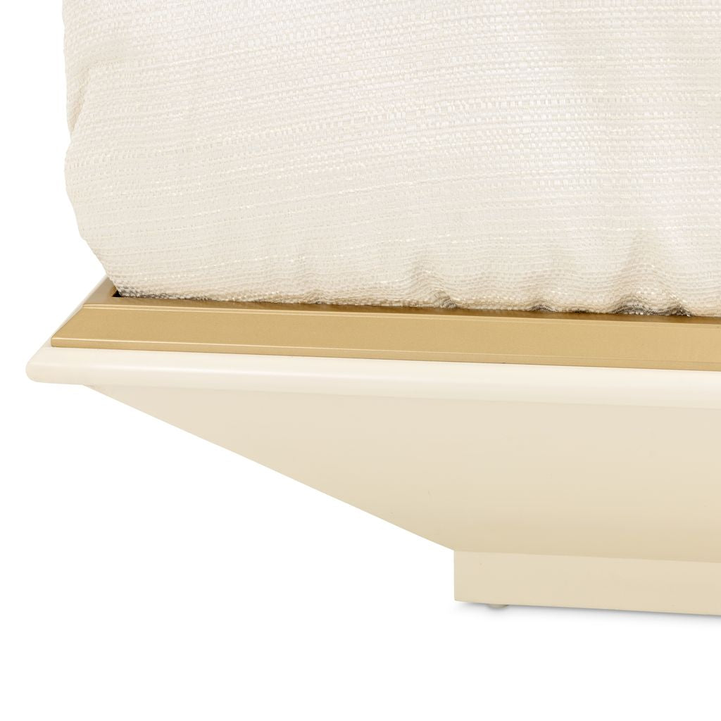 Michael Amini Fantosini King Fan Bed - Gold Leaf