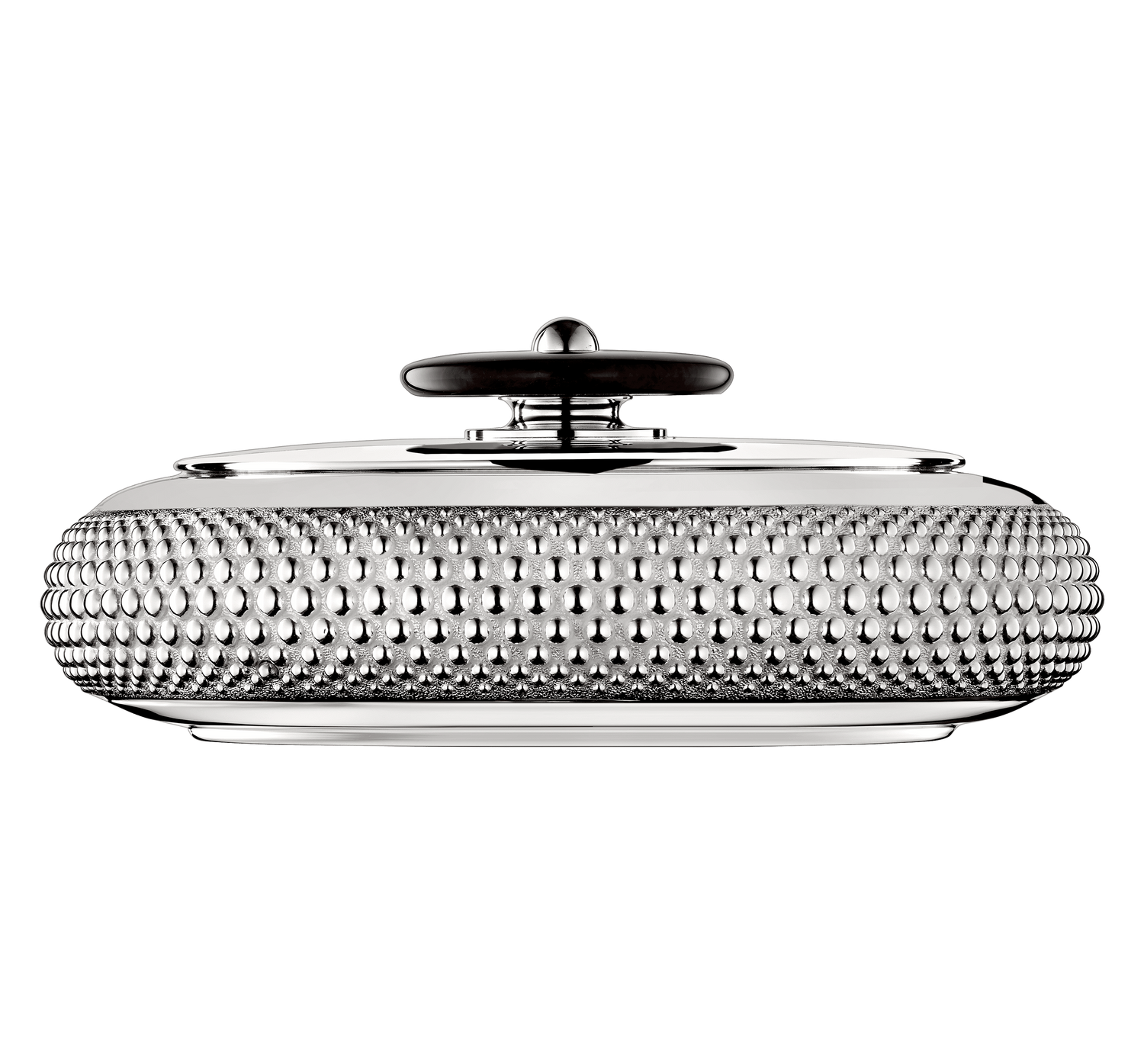Christofle Perles Silver Plated Round Box