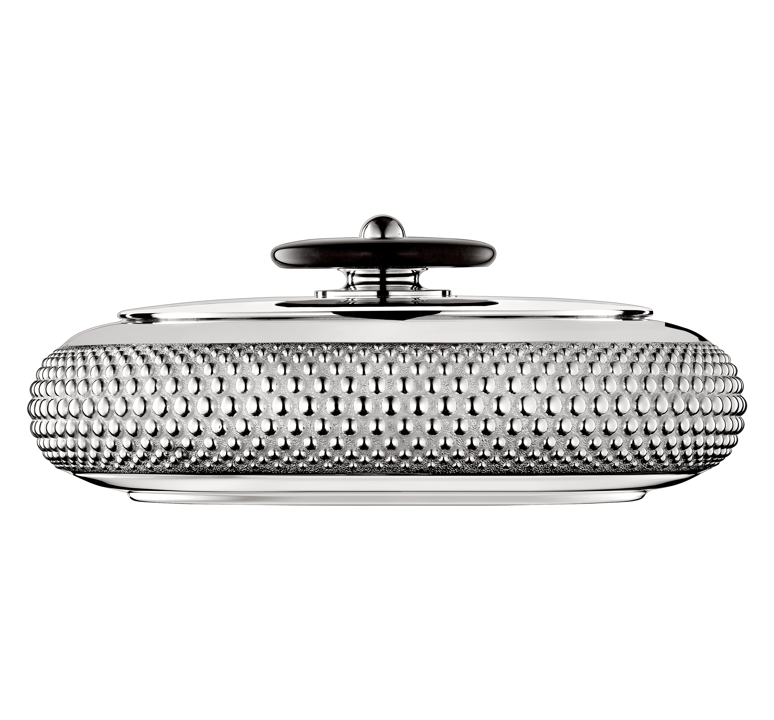 Christofle Perles Silver Plated Round Box