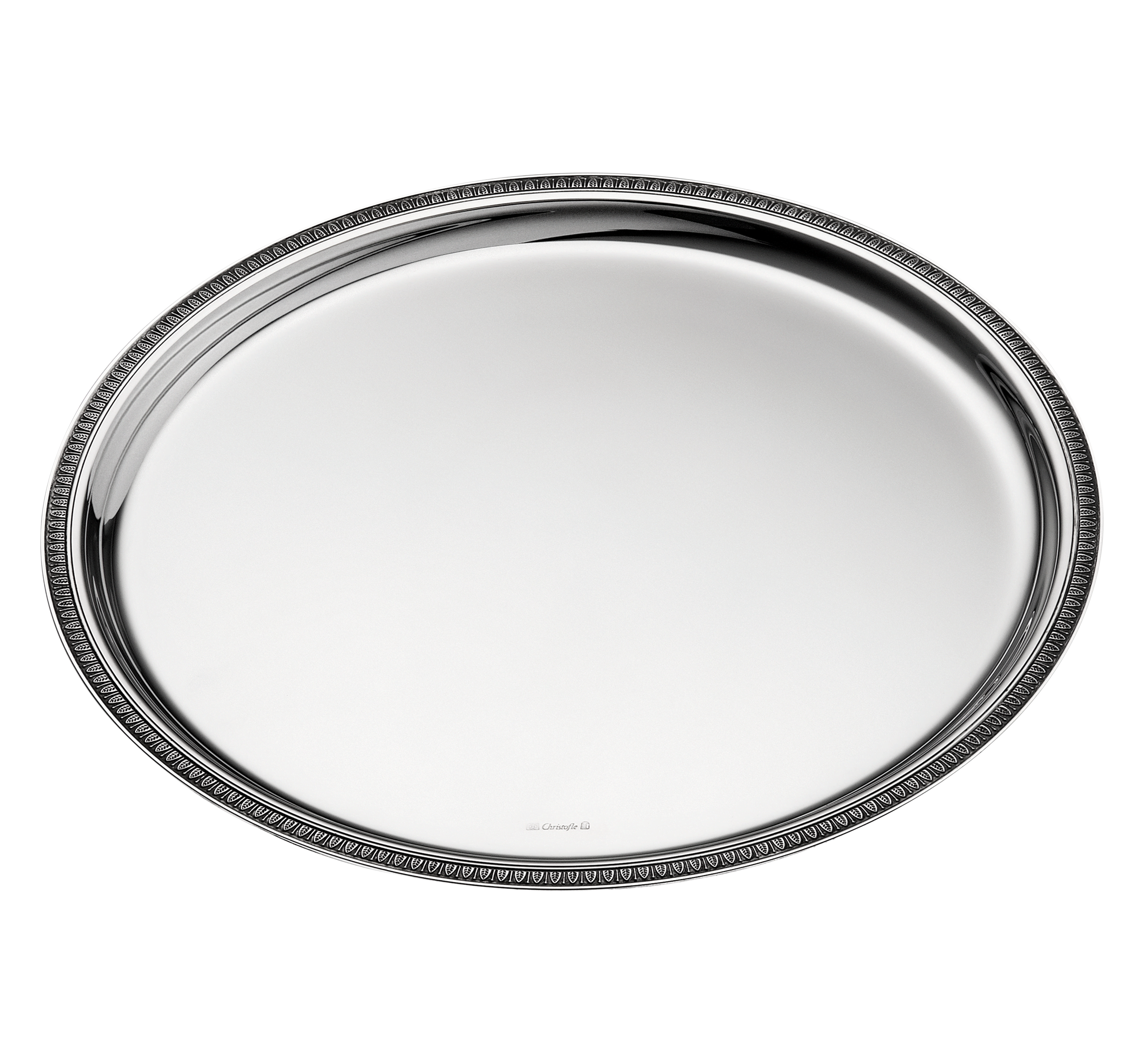Christofle Malmaison Silver Plated Round Tray