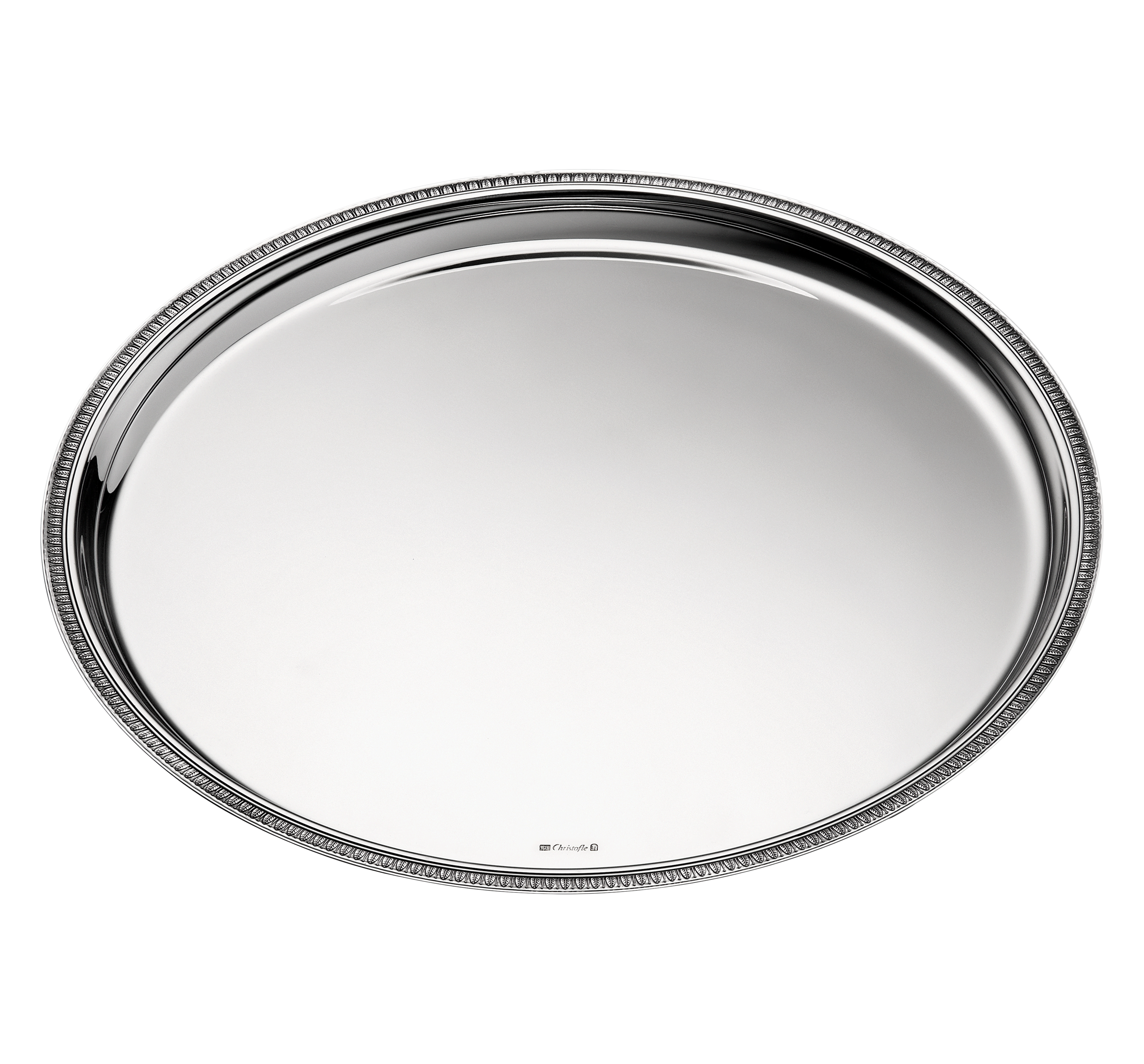 Christofle Malmaison Silver Plated Round Tray