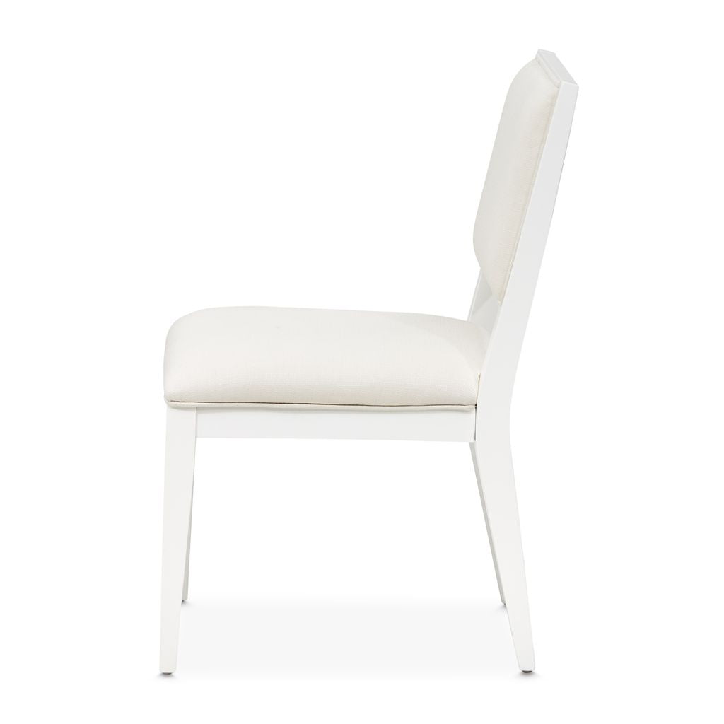 Michael Amini Palm Gate Side Chair - Cloud White - Set of 2