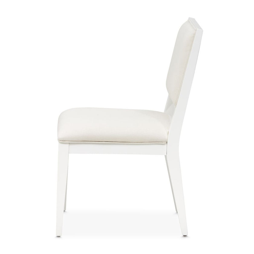 Michael Amini Palm Gate Side Chair - Cloud White - Set of 2