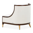 Michael Amini Belmont Place Accent Chair - Cream/Espresso