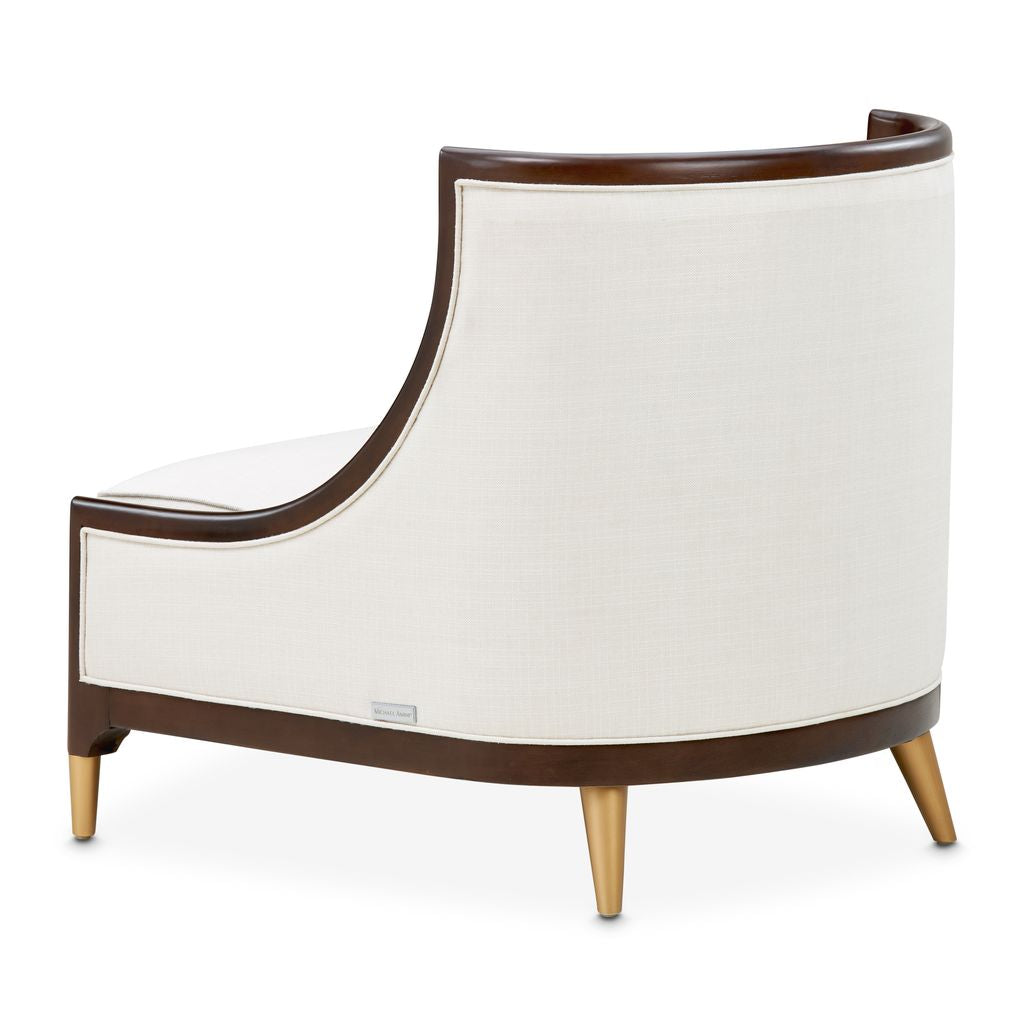 Michael Amini Belmont Place Accent Chair - Cream/Espresso