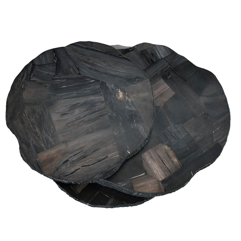 Century Furniture Grand Tour Furniture Petrified Wood Stacked Cocktail Table