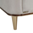 Michael Amini Houston Eastern King Channel Tufted Panel Bed - Porcini/Walnut