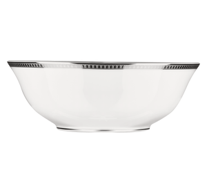 Christofle Malmaison Porcelain Salad Serving Bowl Platinum