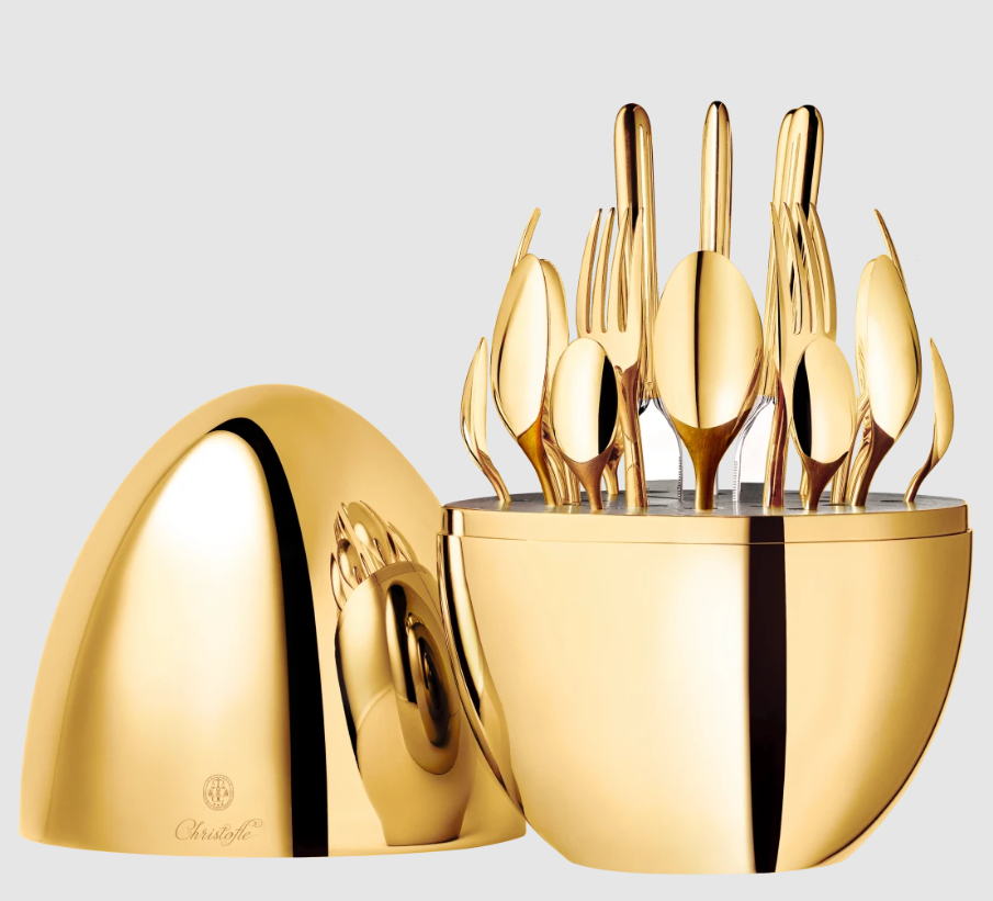 Christofle Mood Gold 24-Carat 24-Piece Gold Flatware Set