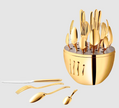 Christofle Mood Gold 24-Carat 24-Piece Gold Flatware Set