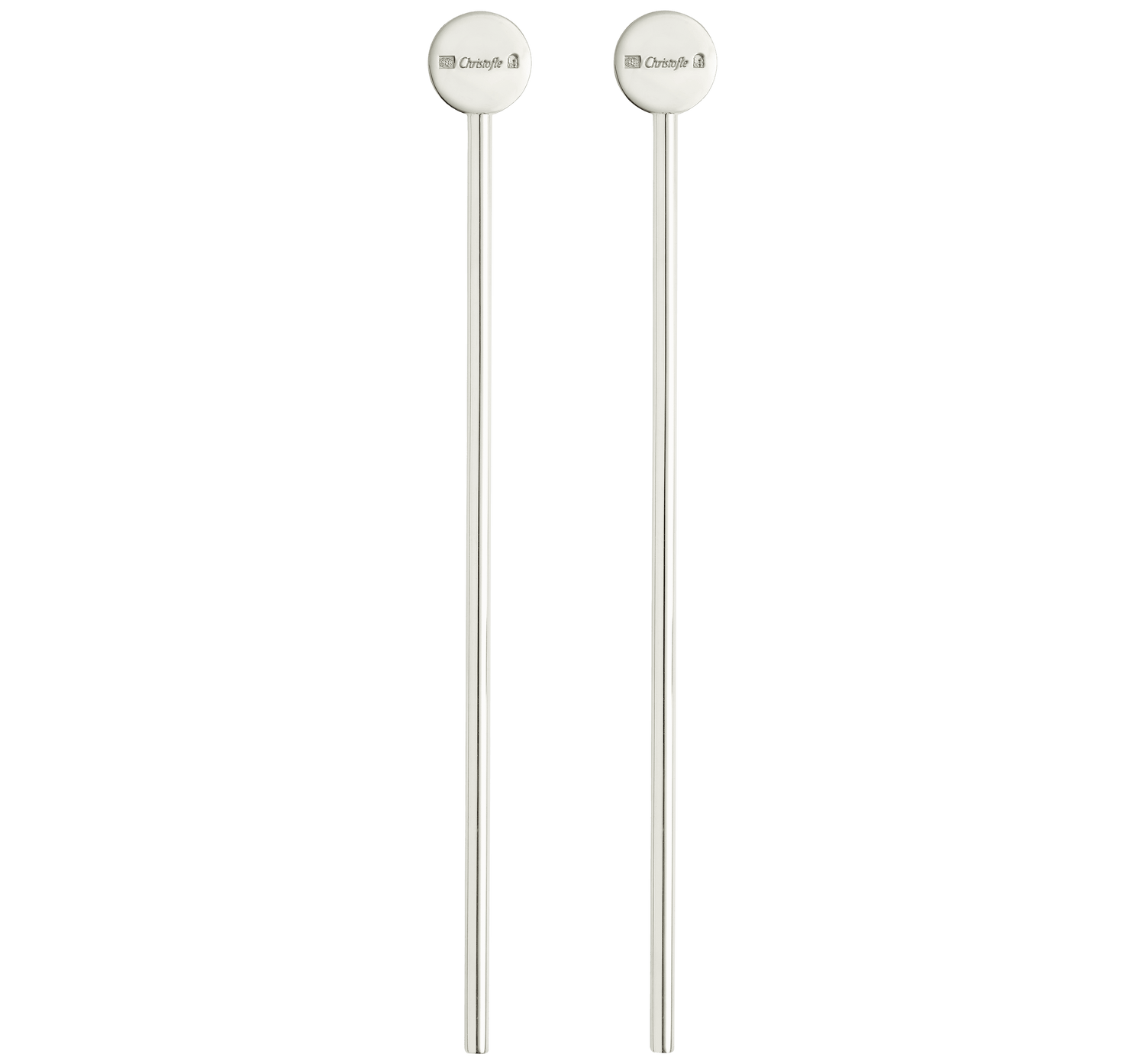 Christofle Uni Silver Plated Cocktail Stirrers - Set of 2