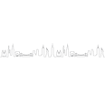 Christofle MOOD Silver Plated Coffee Skyline - 6 Pieces