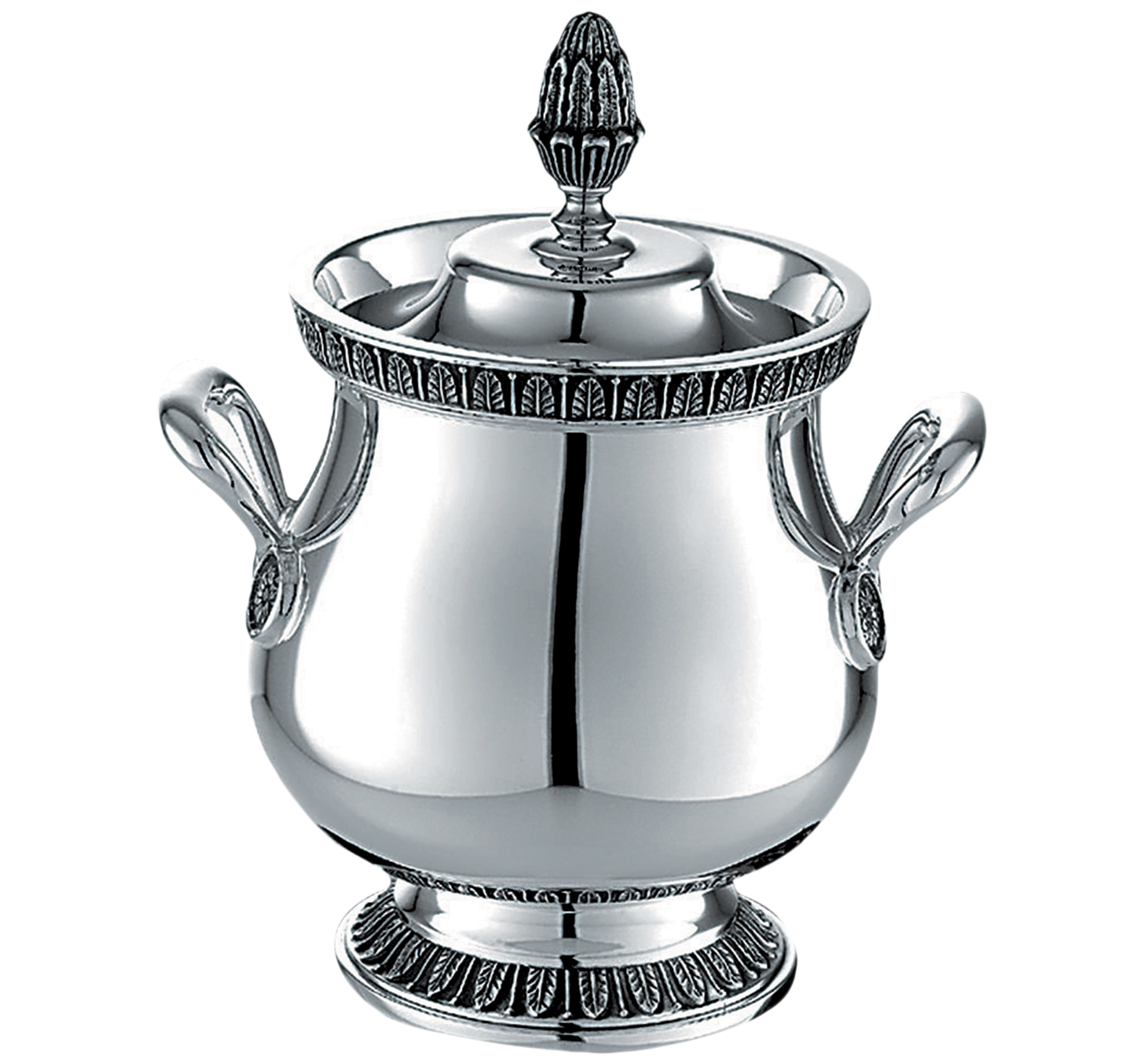 Christofle Malmaison Silver Plated Covered Sugar Bowl 30 Cl