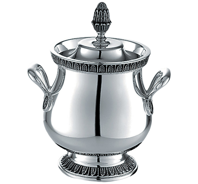 Christofle Malmaison Silver Plated Covered Sugar Bowl 30 Cl