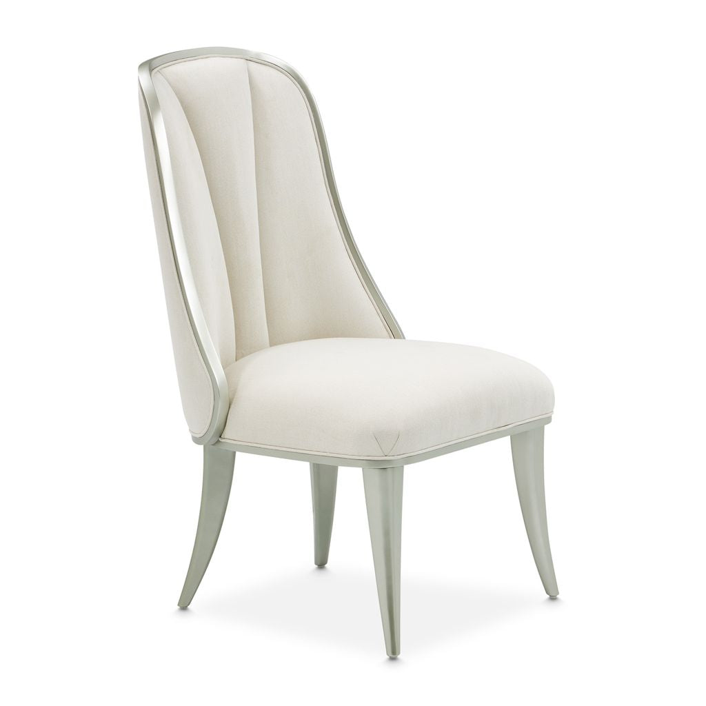 Michael Amini Penthouse Dining Side Chair - Ash Gray - Set of 2