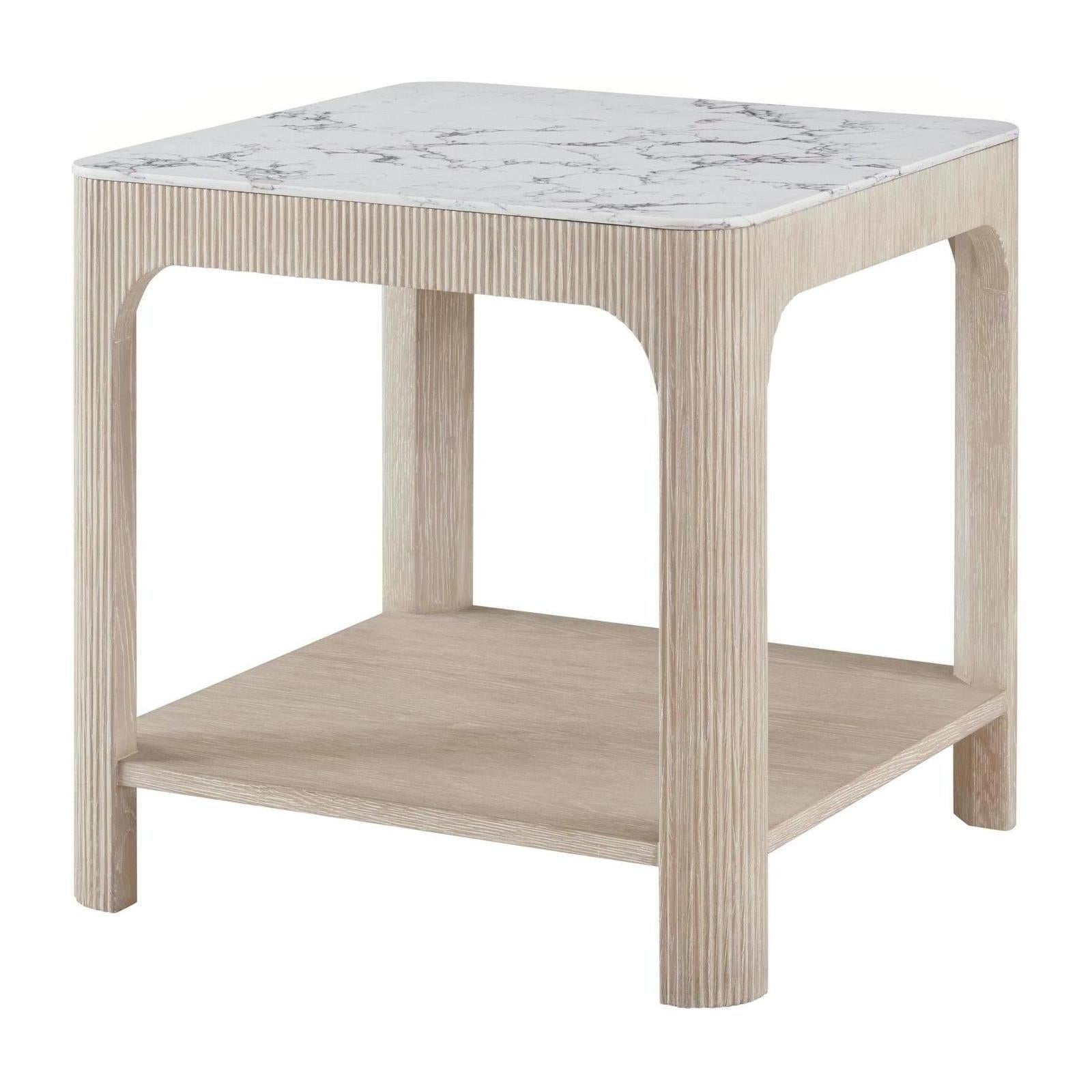 Theodore Alexander Horizon Square Quartz Side Table