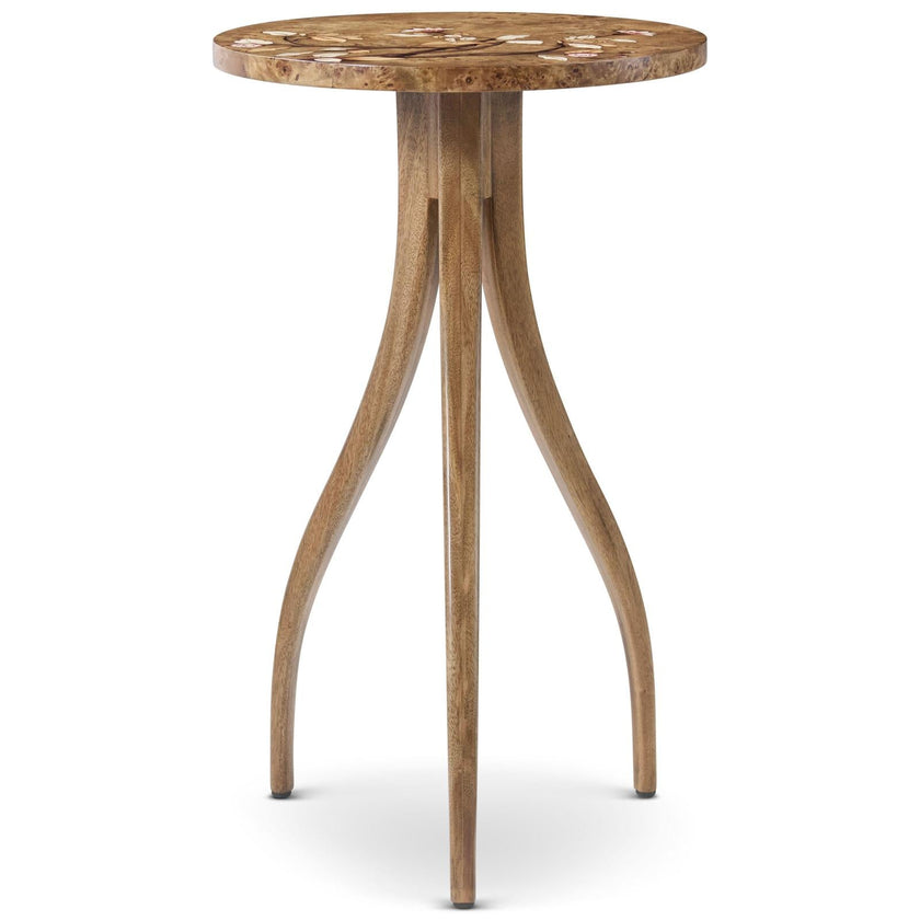 Theodore Alexander Perch Burl Corolla Drink Table