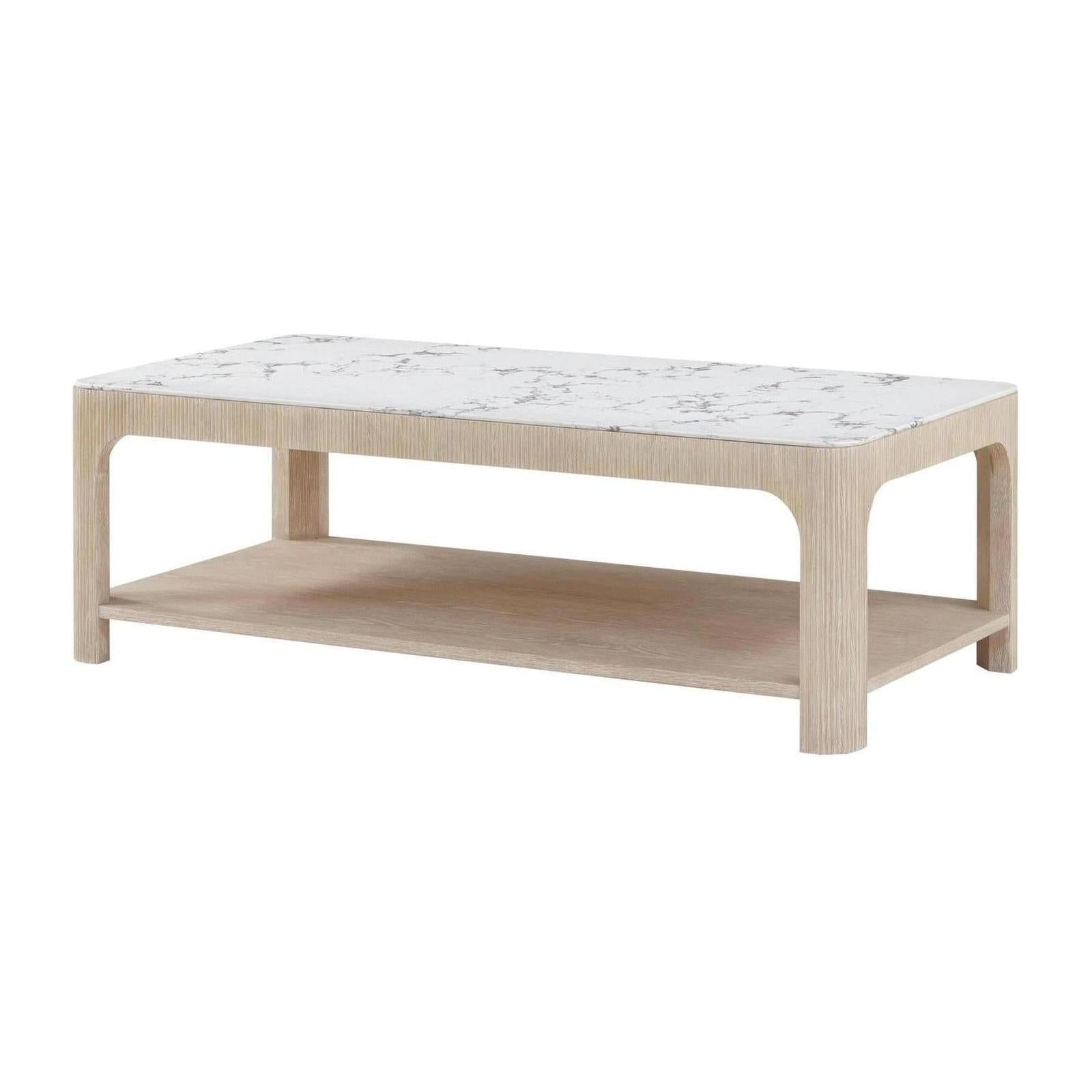 Theodore Alexander Horizon Square Quartz Cocktail Table