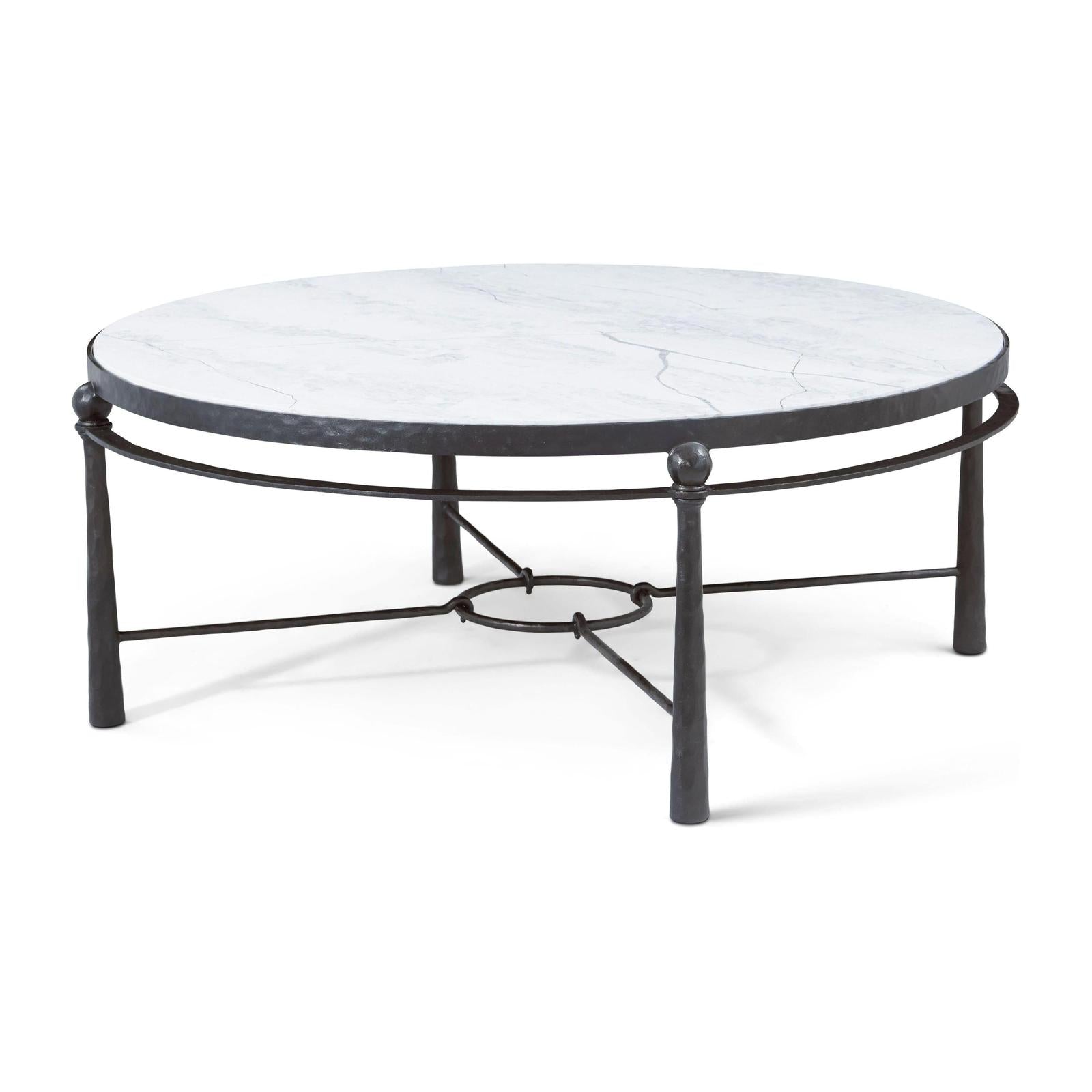 Theodore Alexander Spencer London Round Metal Cocktail Table
