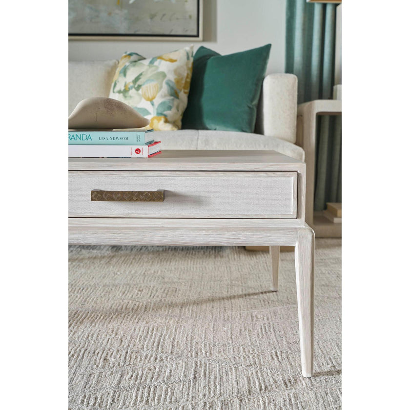 Theodore Alexander Coastal Singer Cocktail Table with Wallpaper