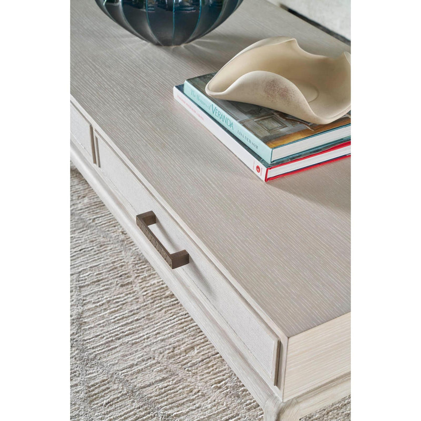 Theodore Alexander Coastal Singer Cocktail Table with Wallpaper