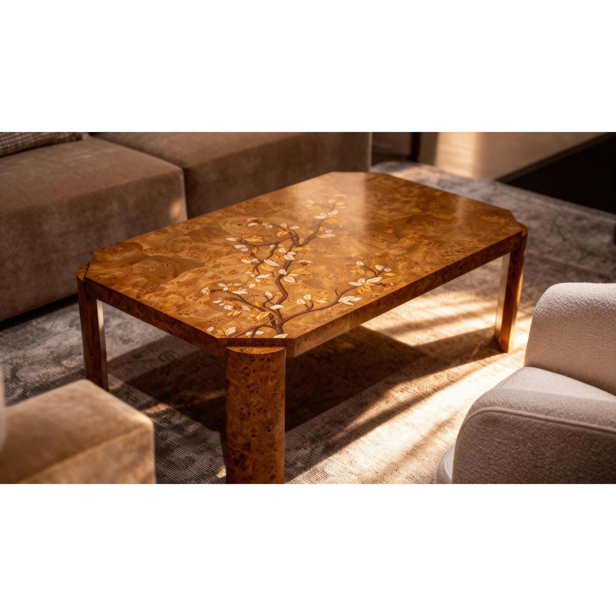 Theodore Alexander Perch Burl Della Coffee Table