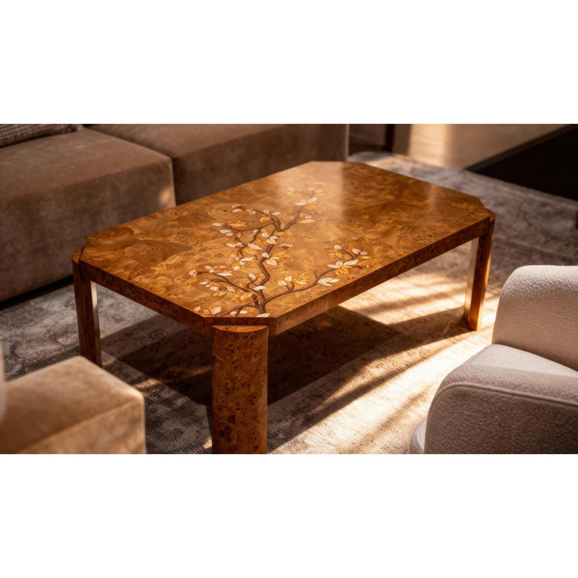 Theodore Alexander Perch Burl Della Coffee Table