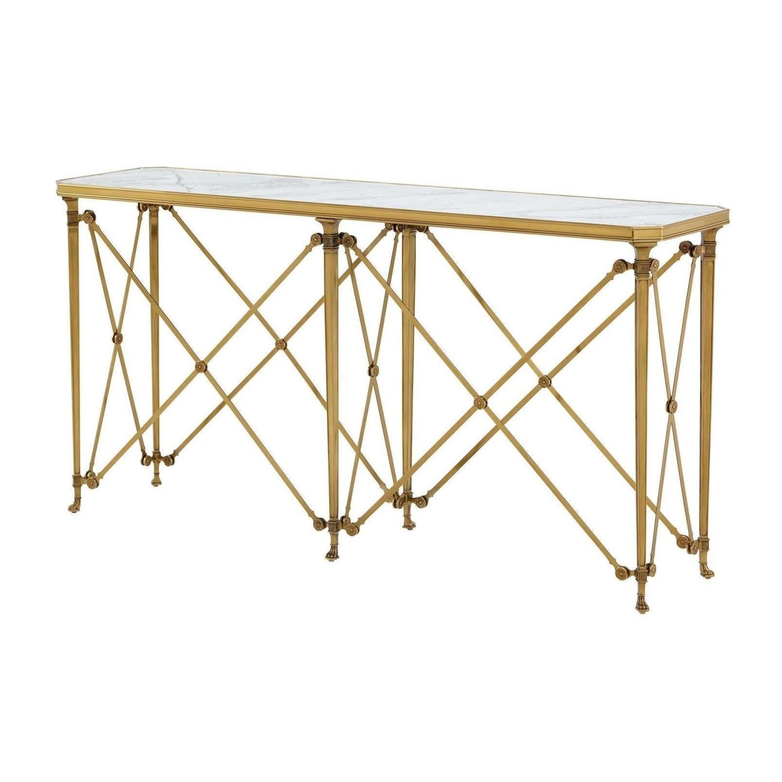 Theodore Alexander Spencer London Brass Console Table