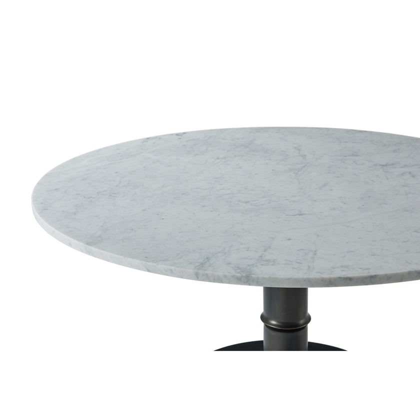 Theodore Alexander Kesden Round Marble Top Dining Table