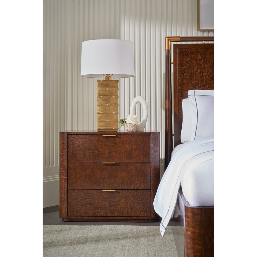 Theodore Alexander Kesden Three Drawer Nightstand