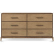 Theodore Alexander Coastal Townsend Dresser with Wallpaper