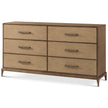 Theodore Alexander Coastal Townsend Dresser with Wallpaper