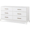 Theodore Alexander Coastal Townsend Dresser with Wallpaper