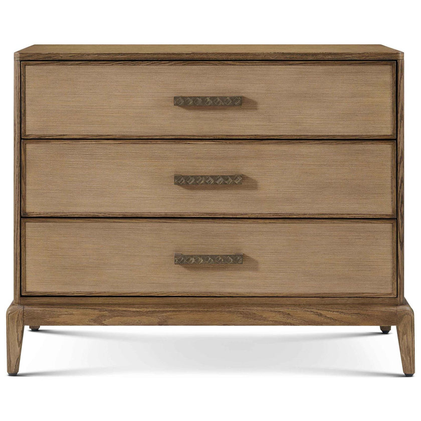 Theodore Alexander Coastal Worth Nightstand with Wallpaper