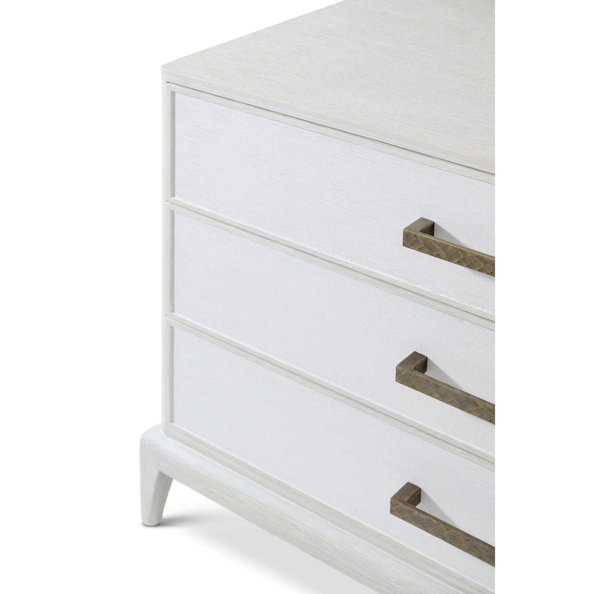 Theodore Alexander Coastal Worth Nightstand with Wallpaper