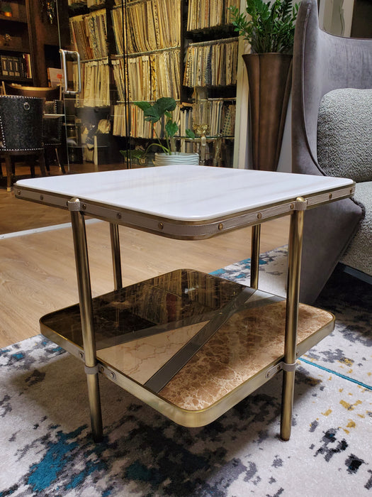 Theodore Alexander TA Iconic Two Tiered Side Table Floor Sample