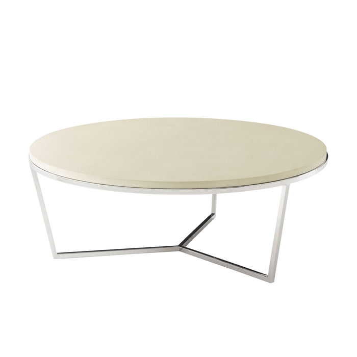 Theodore Alexander Fisher Round Cocktail Table Shagreen