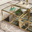 Michael Amini Savannah Breeze Tall Cocktail Table, Set of 2 - Bright Gold