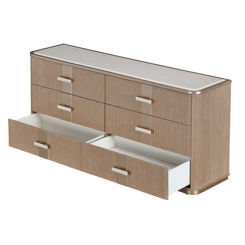 Michael Amini West Kensington Dresser - Sea Salt Caramel