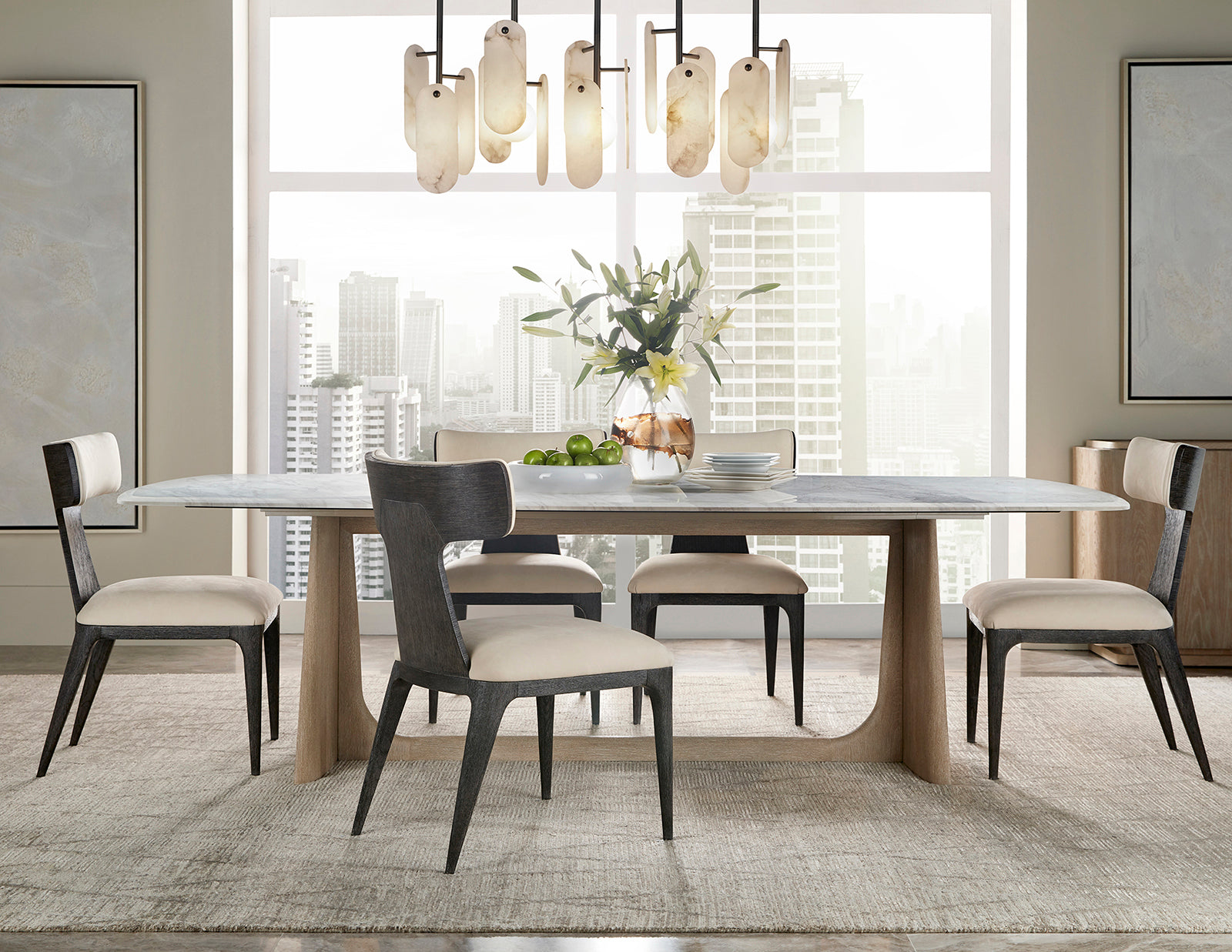 Theodore Alexander Repose Dining Table Marble Top