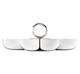 Christofle Vertigo Medium Silver-Plated 3-Bowl Snack Dish