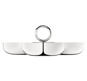 Christofle Vertigo Medium Silver-Plated 3-Bowl Snack Dish