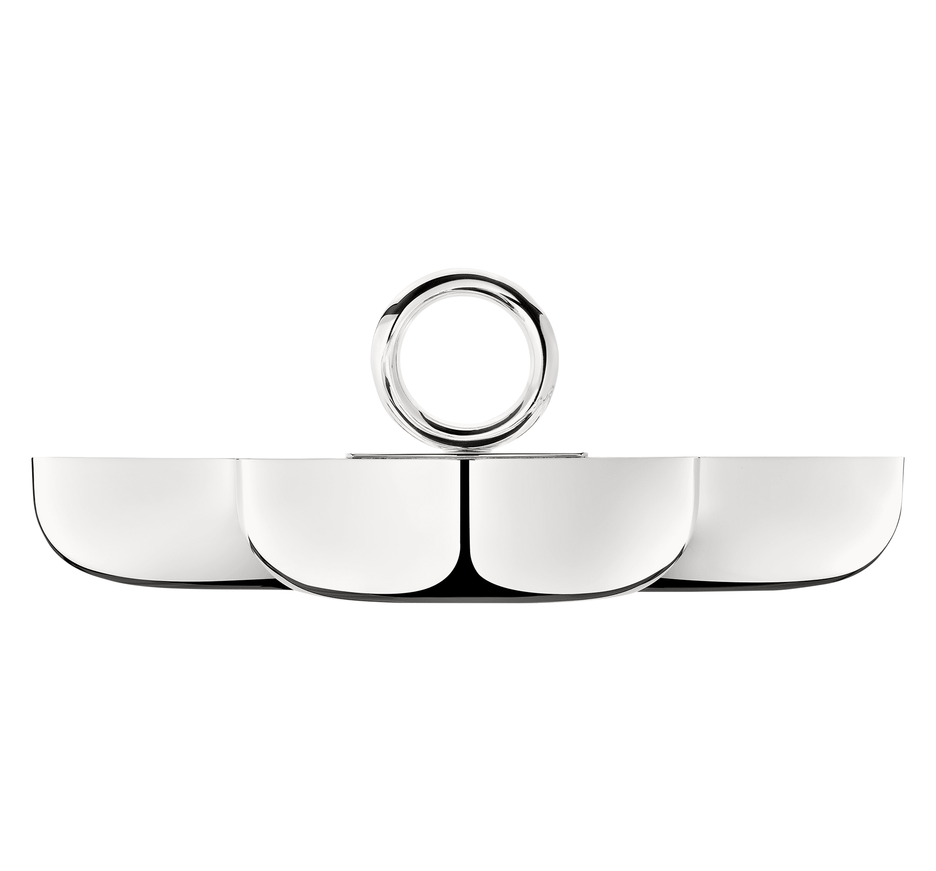 Christofle Vertigo Medium Silver-Plated 3-Bowl Snack Dish