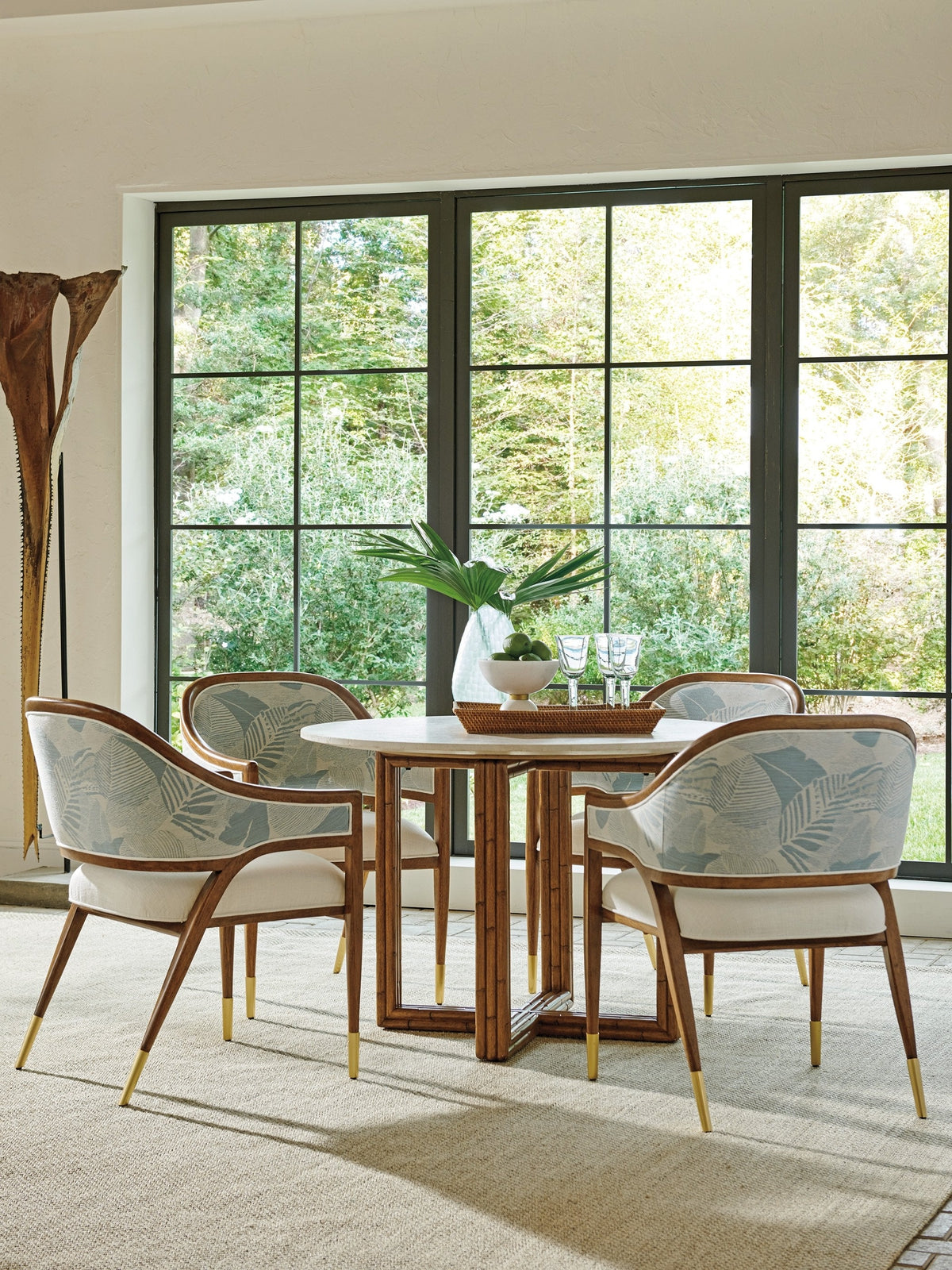 Tommy Bahama Home Palm Desert Arcadia Marble Top Breakfast Table