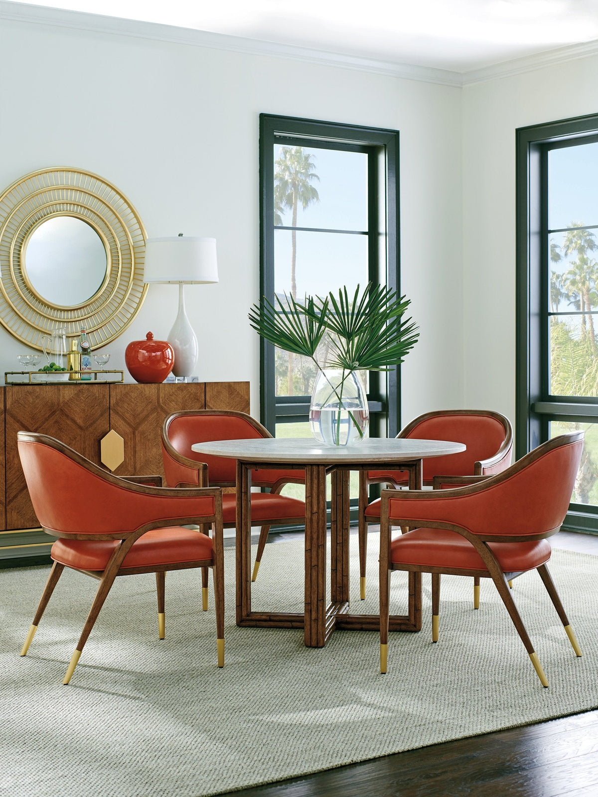Tommy Bahama Home Palm Desert Arcadia Marble Top Breakfast Table