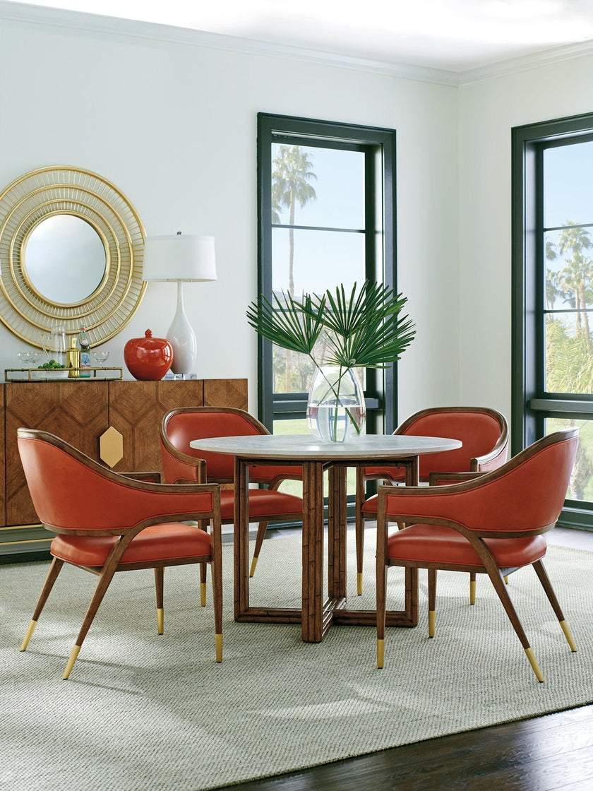 Tommy Bahama Home Palm Desert Arcadia Marble Top Breakfast Table