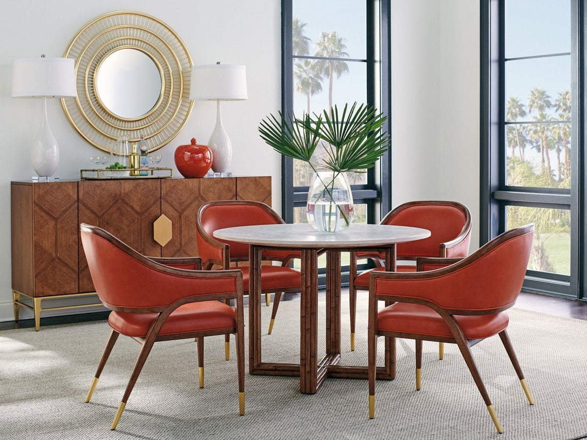 Tommy Bahama Home Palm Desert Arcadia Marble Top Breakfast Table