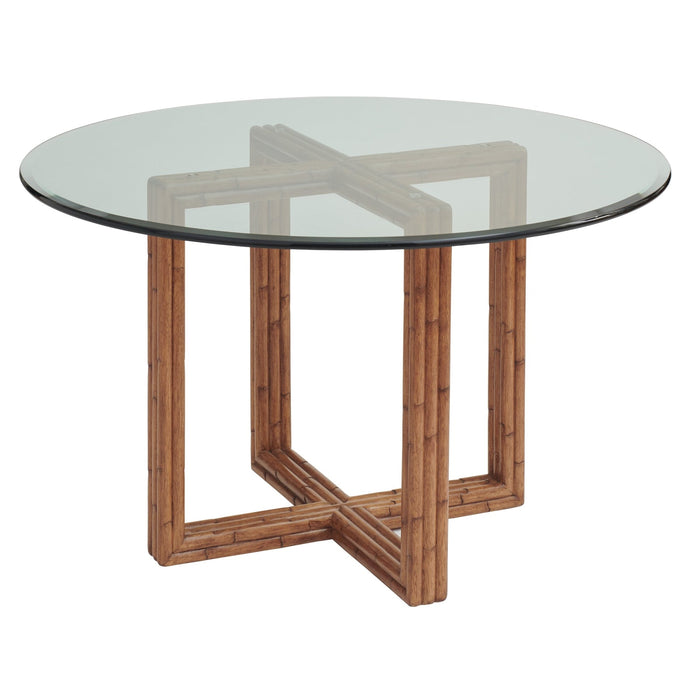 Tommy Bahama Home Palm Desert Sheridan Glass Top Round Dining Table