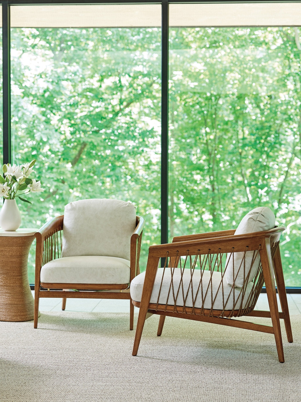 Tommy Bahama Home Upholstery Palm Desert Davita Leather Chair