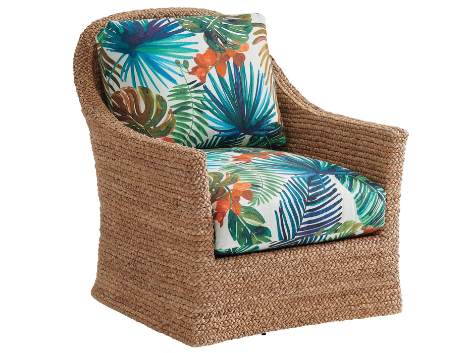 Tommy Bahama Home Upholstery Palm Desert Soren Swivel Chair